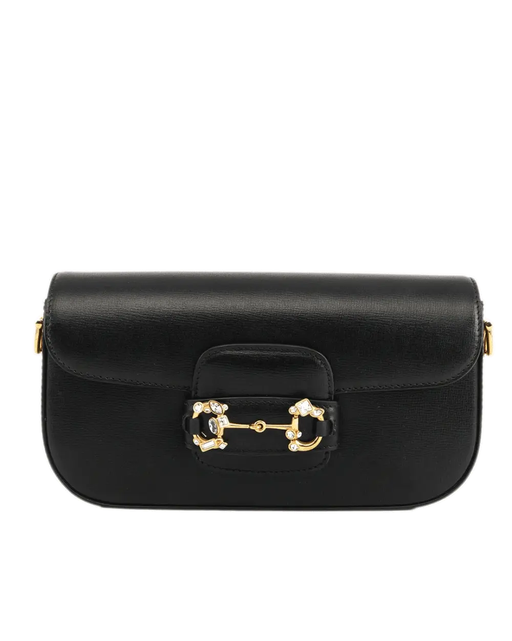 GUCCI HORSEBIT 1955 SHOULDER SMALL BLACK CALF GHW 735178 486628 4624