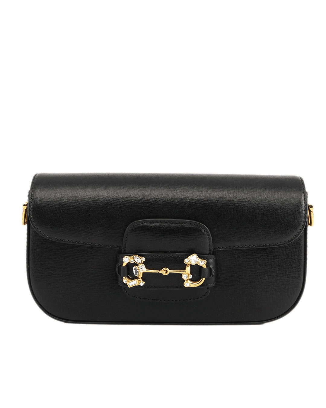 GUCCI HORSEBIT 1955 SHOULDER SMALL BLACK CALF GHW 735178 486628 4624