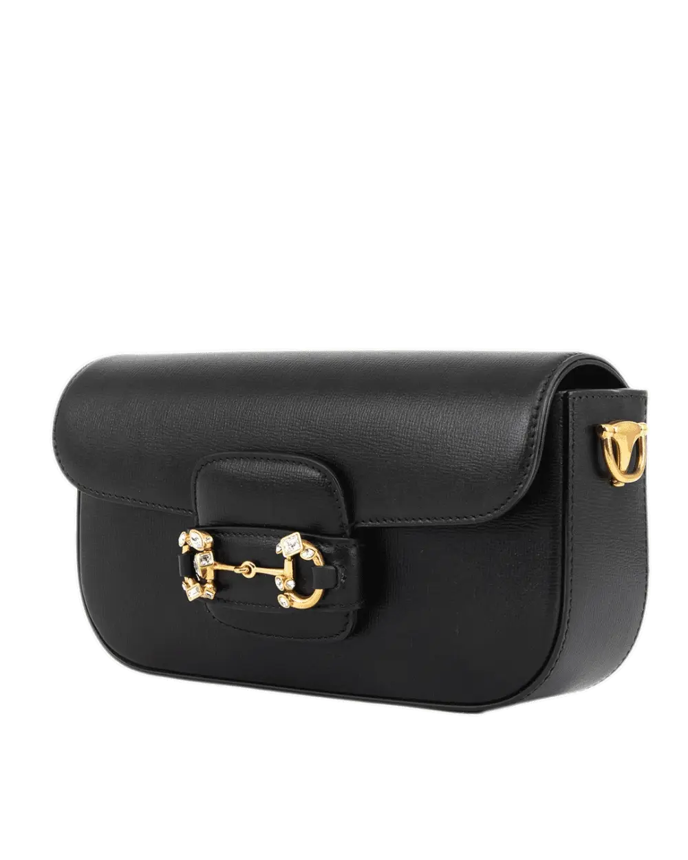 GUCCI HORSEBIT 1955 SHOULDER SMALL BLACK CALF GHW 735178 486628 4625