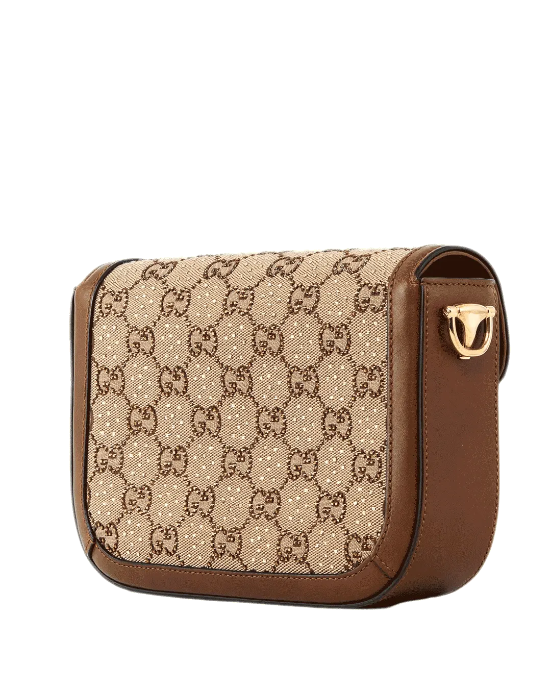 GUCCI HORSEBIT 1955 SMALL BROWN GG MONOGRAM CANVAS GHW 675801 213317 2087