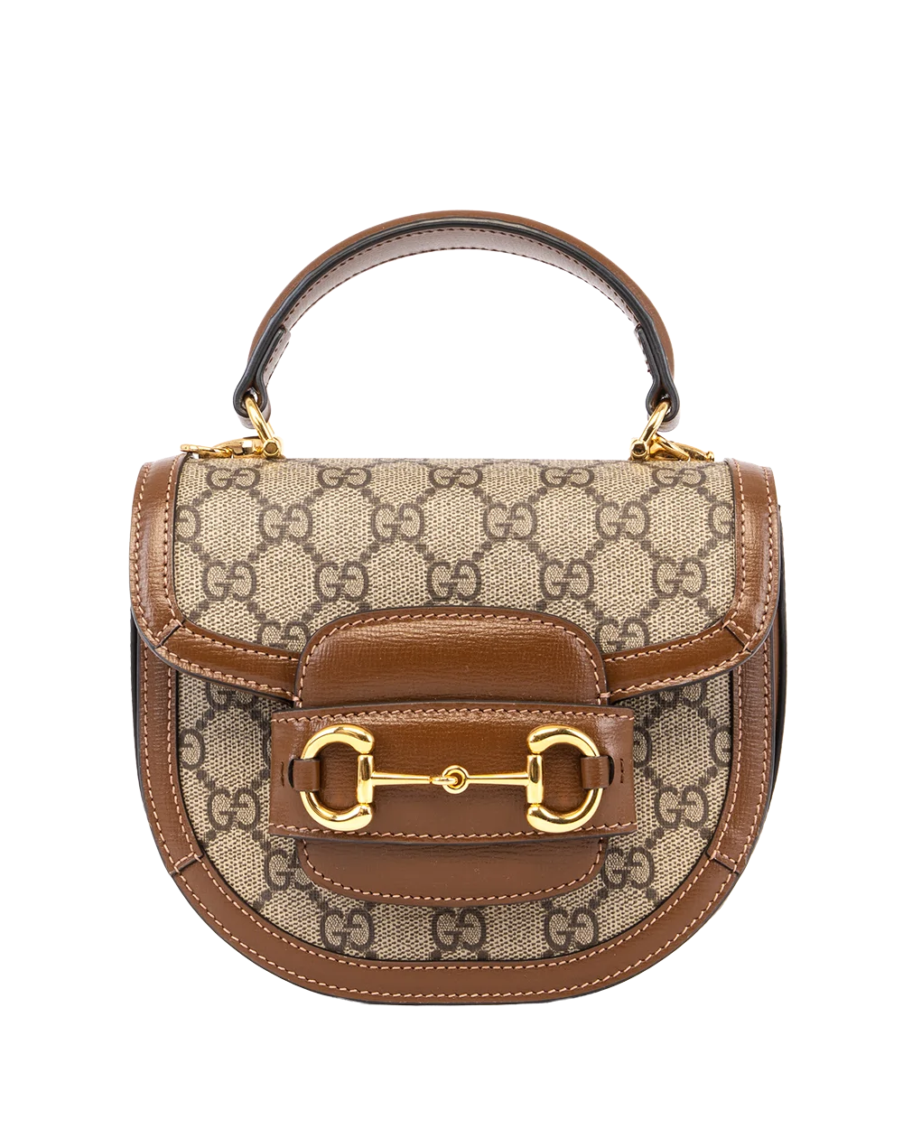GUCCI HORSEBIT 1955 TOP HANDLE MINI BROWN GG MONOGRAM CANVAS GHW 781387 493073 0279