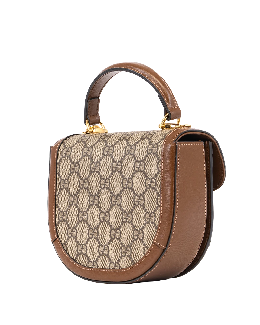 GUCCI HORSEBIT 1955 TOP HANDLE MINI BROWN GG MONOGRAM CANVAS GHW 781387 493073 0281