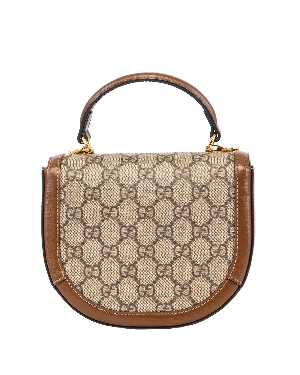 GUCCI HORSEBIT 1955 TOP HANDLE MINI BROWN GG MONOGRAM CANVAS GHW 781387 493073 0282