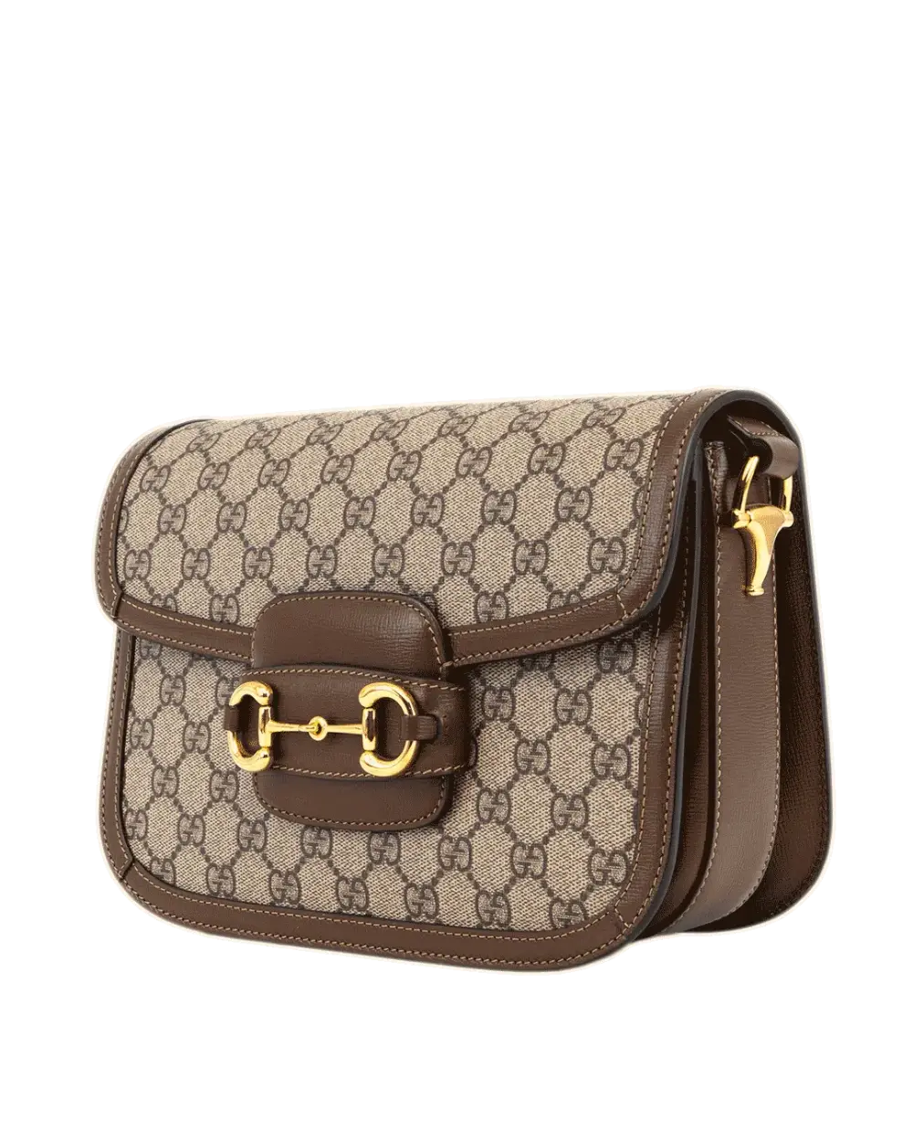 GUCCI HORSEBIT 1995 MEDIUM BROWN GG MONOGRAM CANVAS GHW 602204 525040 4028