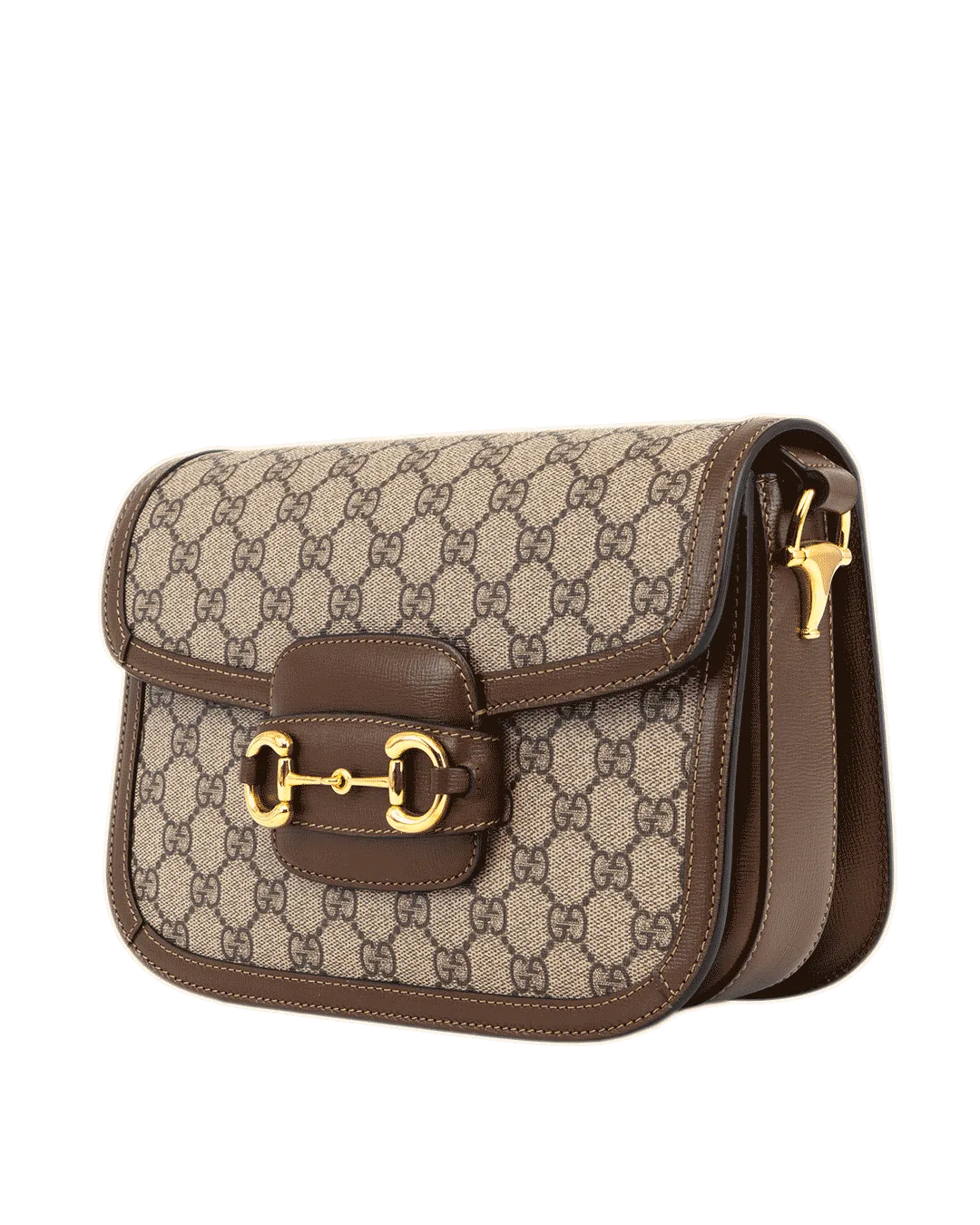GUCCI HORSEBIT 1995 MEDIUM BROWN GG MONOGRAM CANVAS GHW 602204 525040 4028