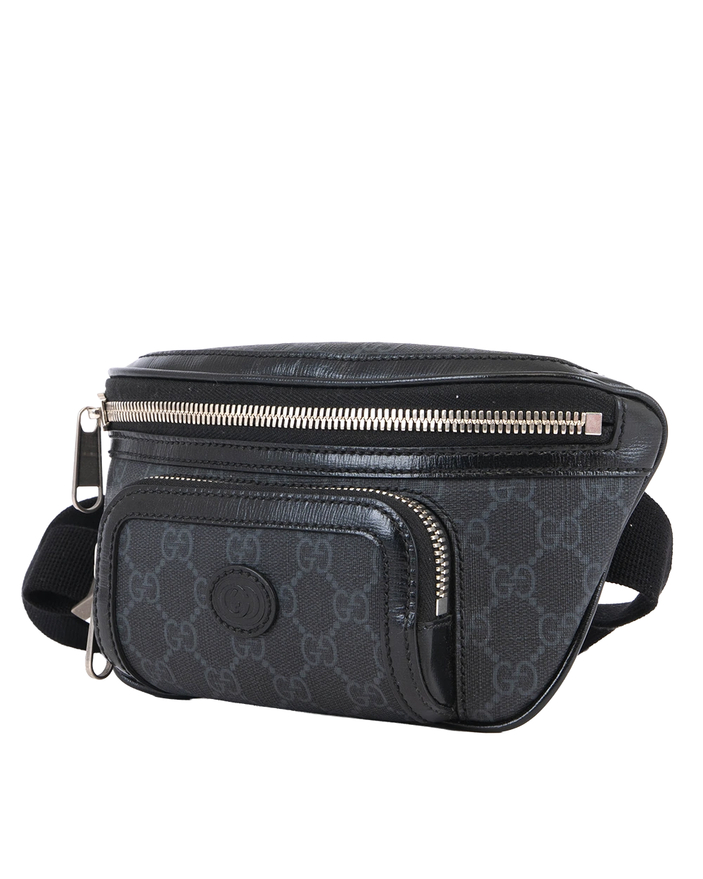 GUCCI INTERLOCKING G BELT BAG MINI BLACK GG SUPREME MONOGRAM CANVAS RSHW 682933 486628 1278