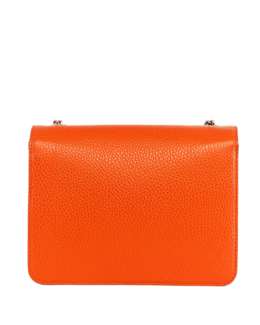GUCCI INTERLOCKING SHOULDER SMALL ORANGE CALF GHW 510304 493075 1772