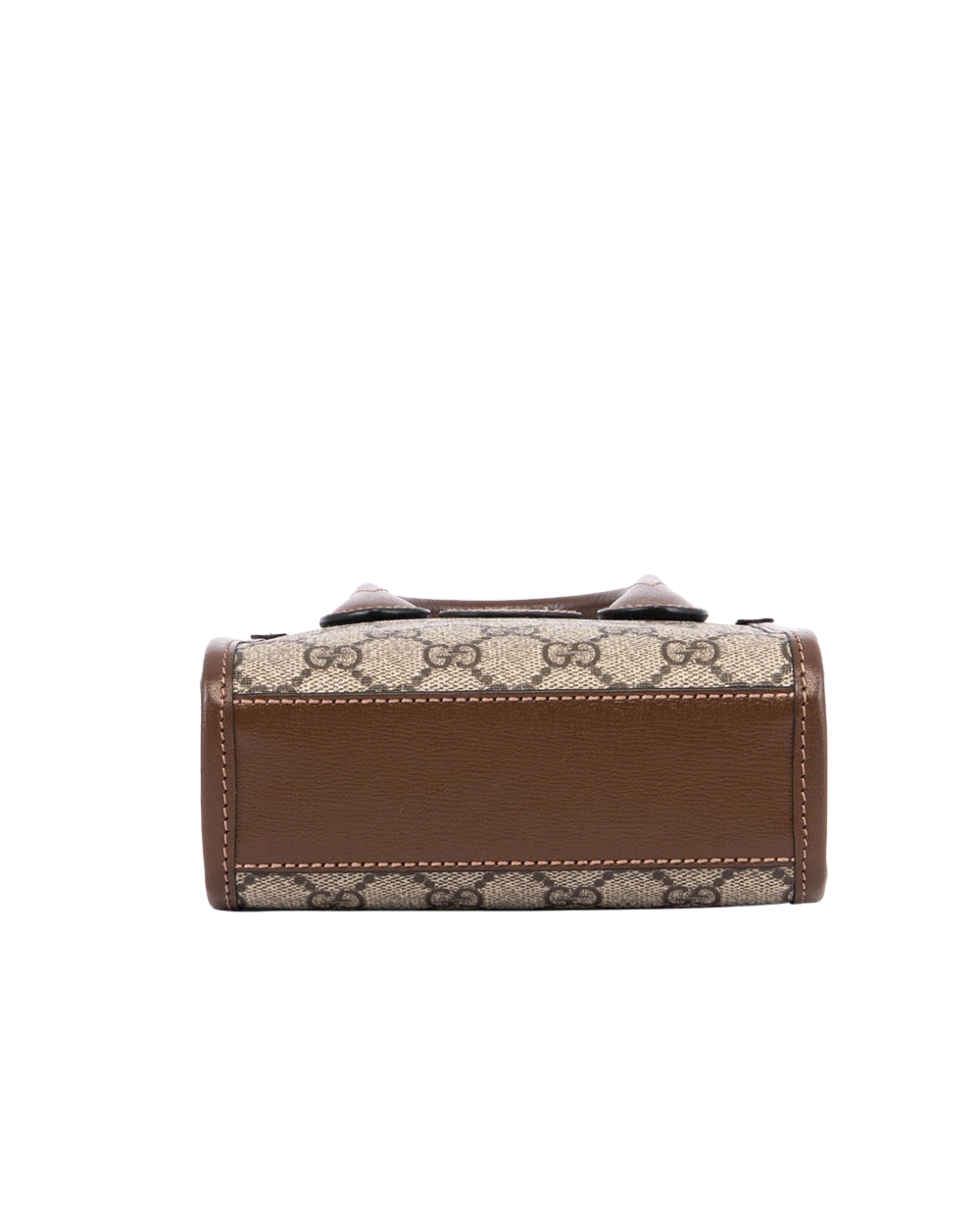 GUCCI INTERLOCKING TOTE MINI BROWN GG MONOGRAM CANVAS GHW 671623 498075 04991