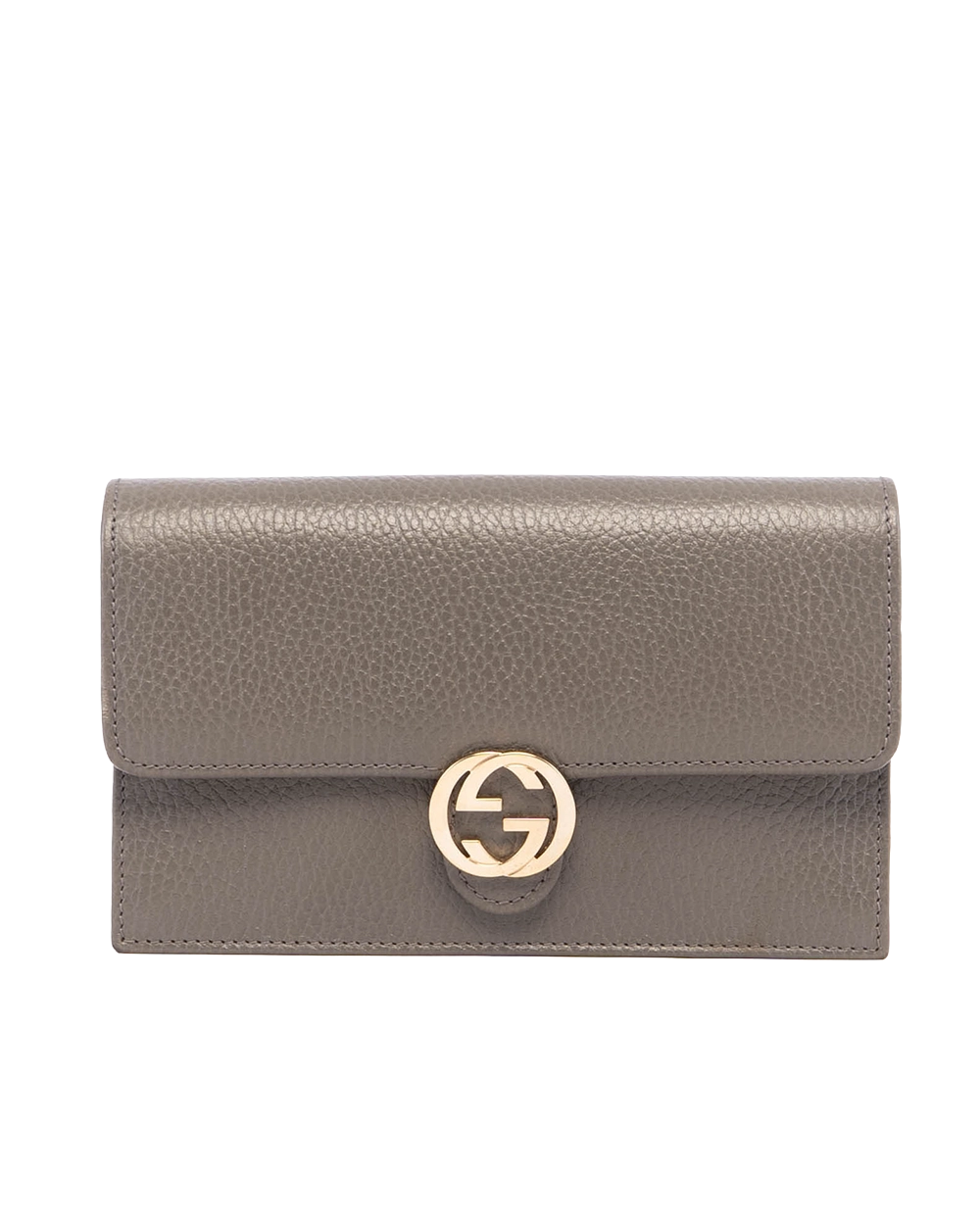 GUCCI INTERLOCKING WOC GREY CALF GHW 615523 203887 05059