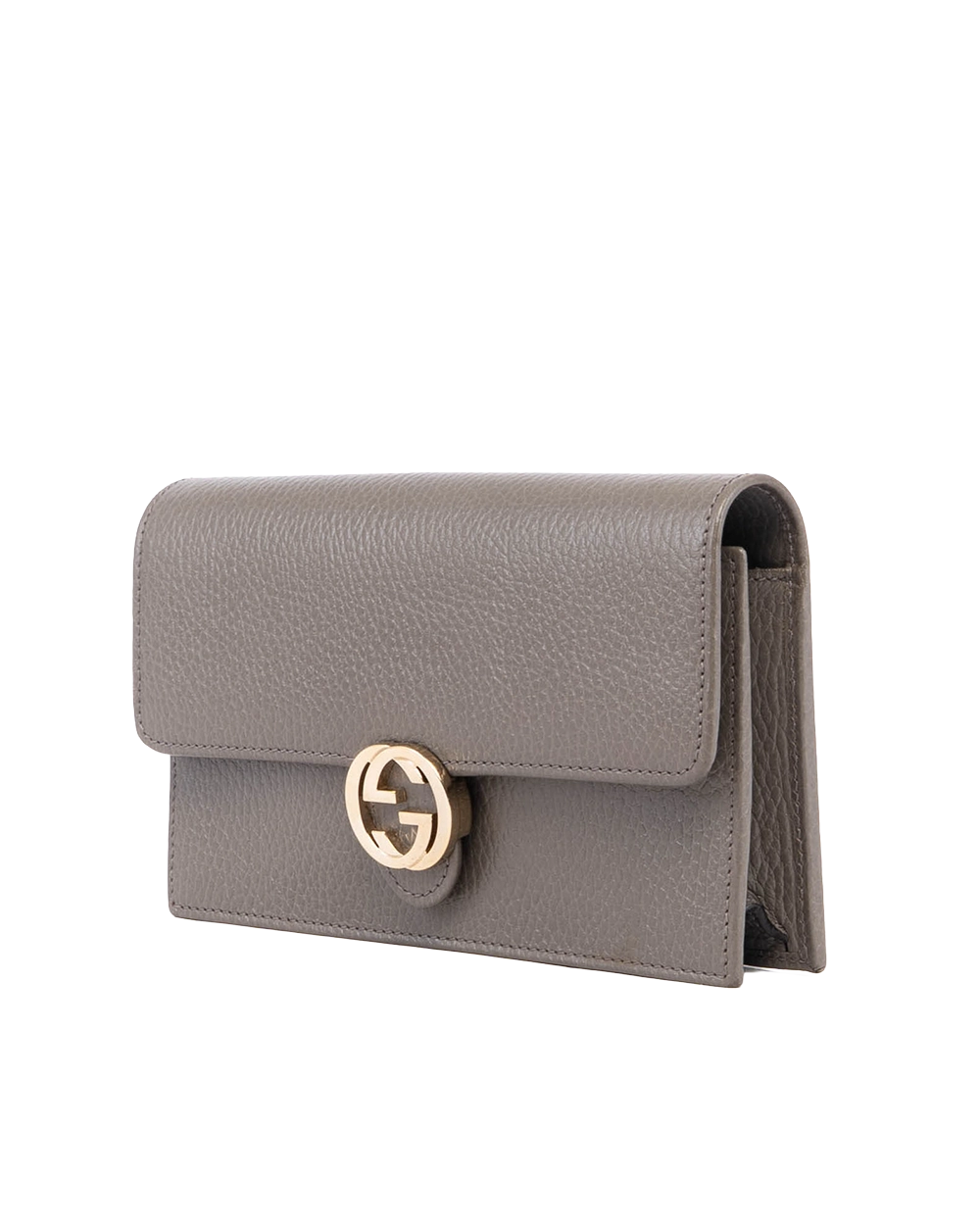 GUCCI INTERLOCKING WOC GREY CALF GHW 615523 203887 05060