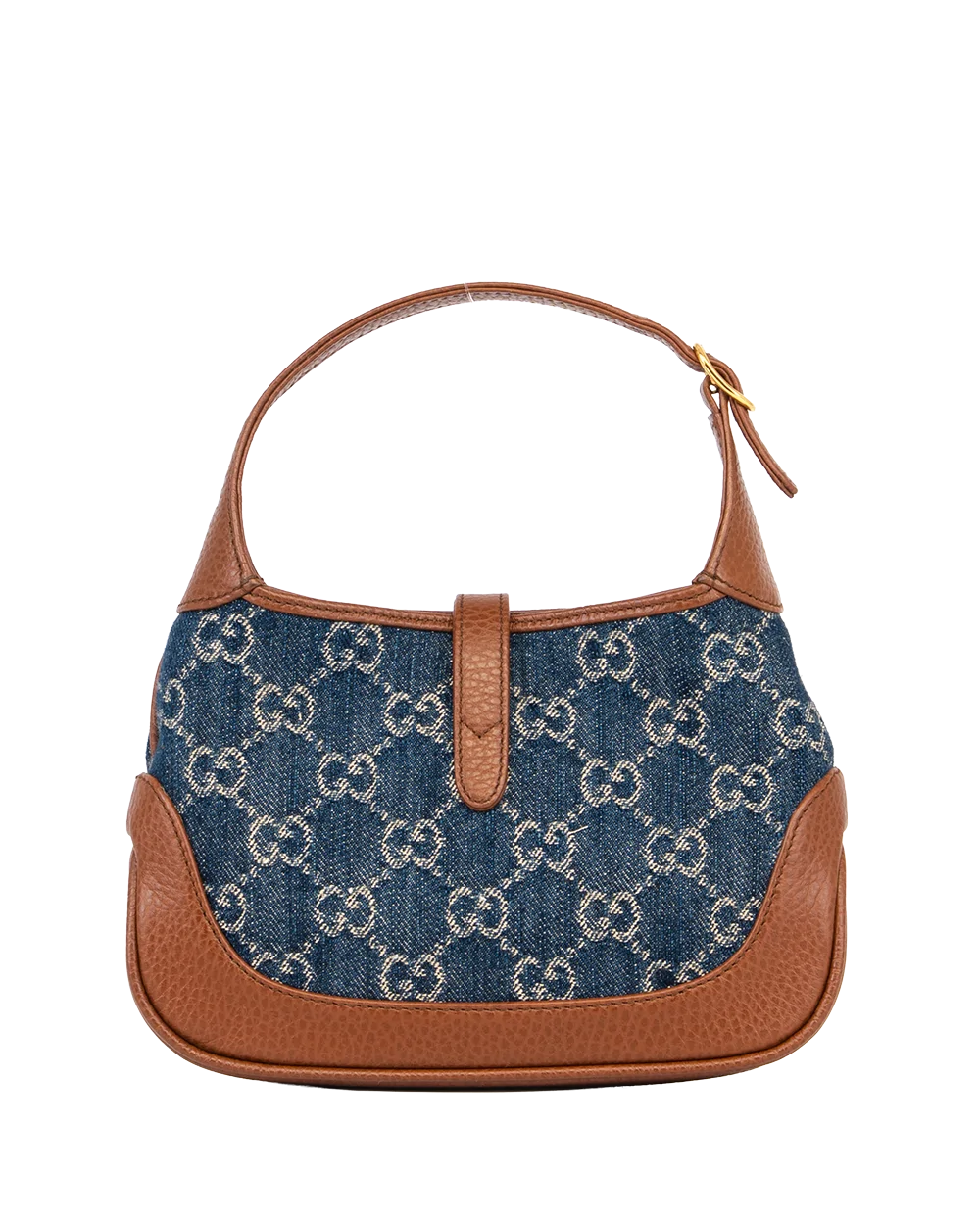 GUCCI JACKIE 1961 MINI BLUE BROWN DENIM GHW 2142