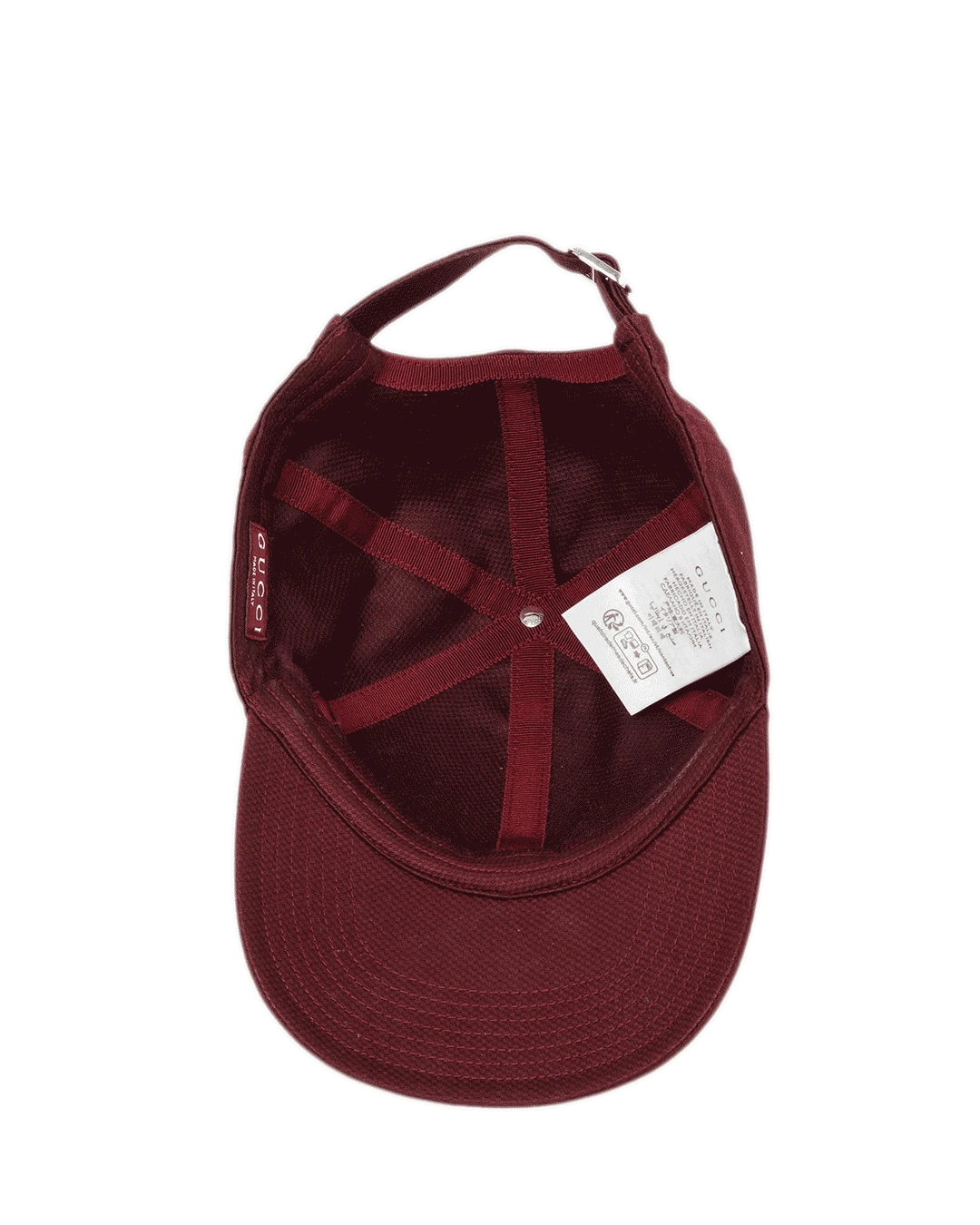 GUCCI LOGO BASEBALL CAP L RED EMBROIDERED SHW 0411