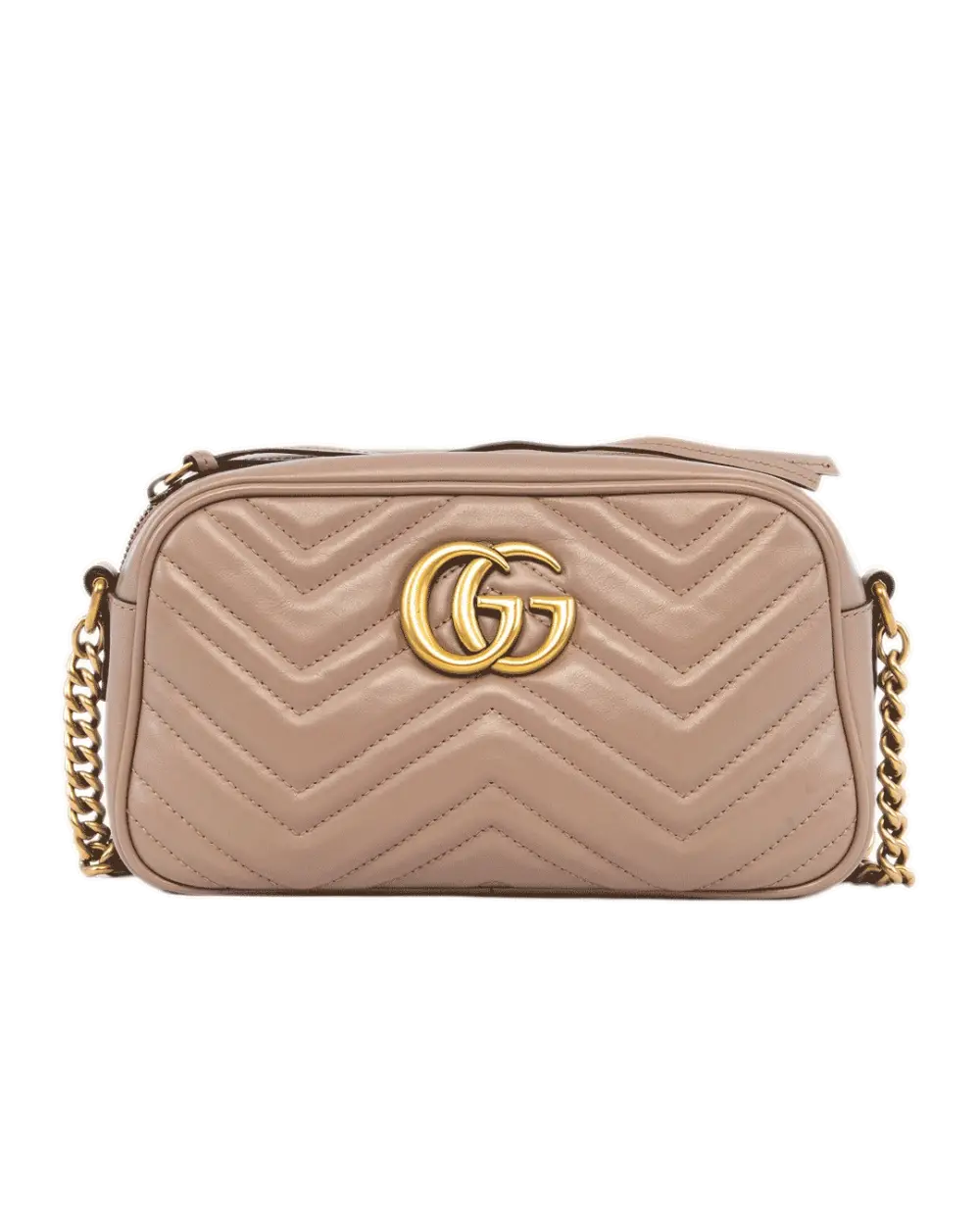 GUCCI MARMONT CAMERA BAG 24 NUDE CALF GHW 447632 520981 0452