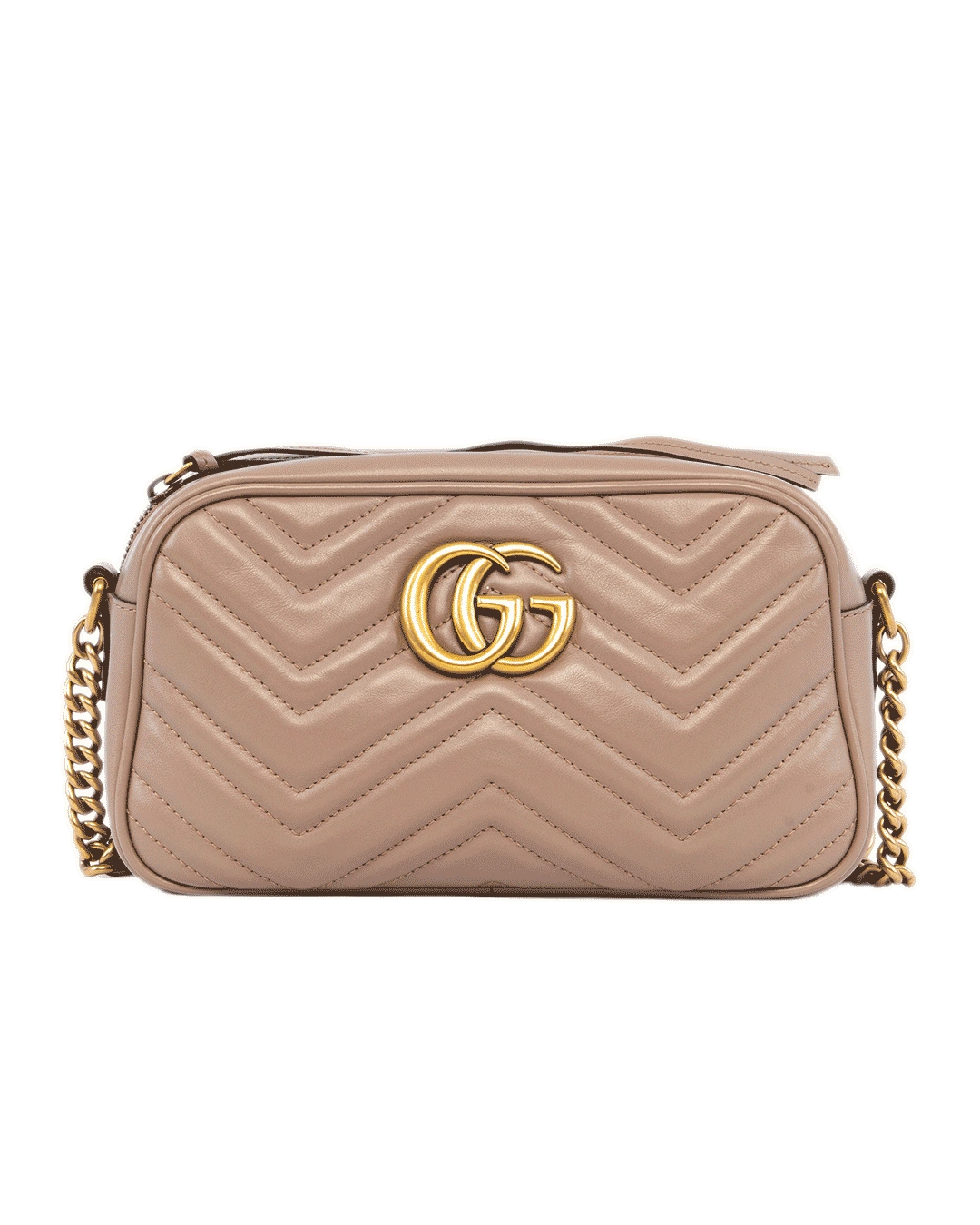 GUCCI MARMONT CAMERA BAG 24 NUDE CALF GHW 447632 520981 0452