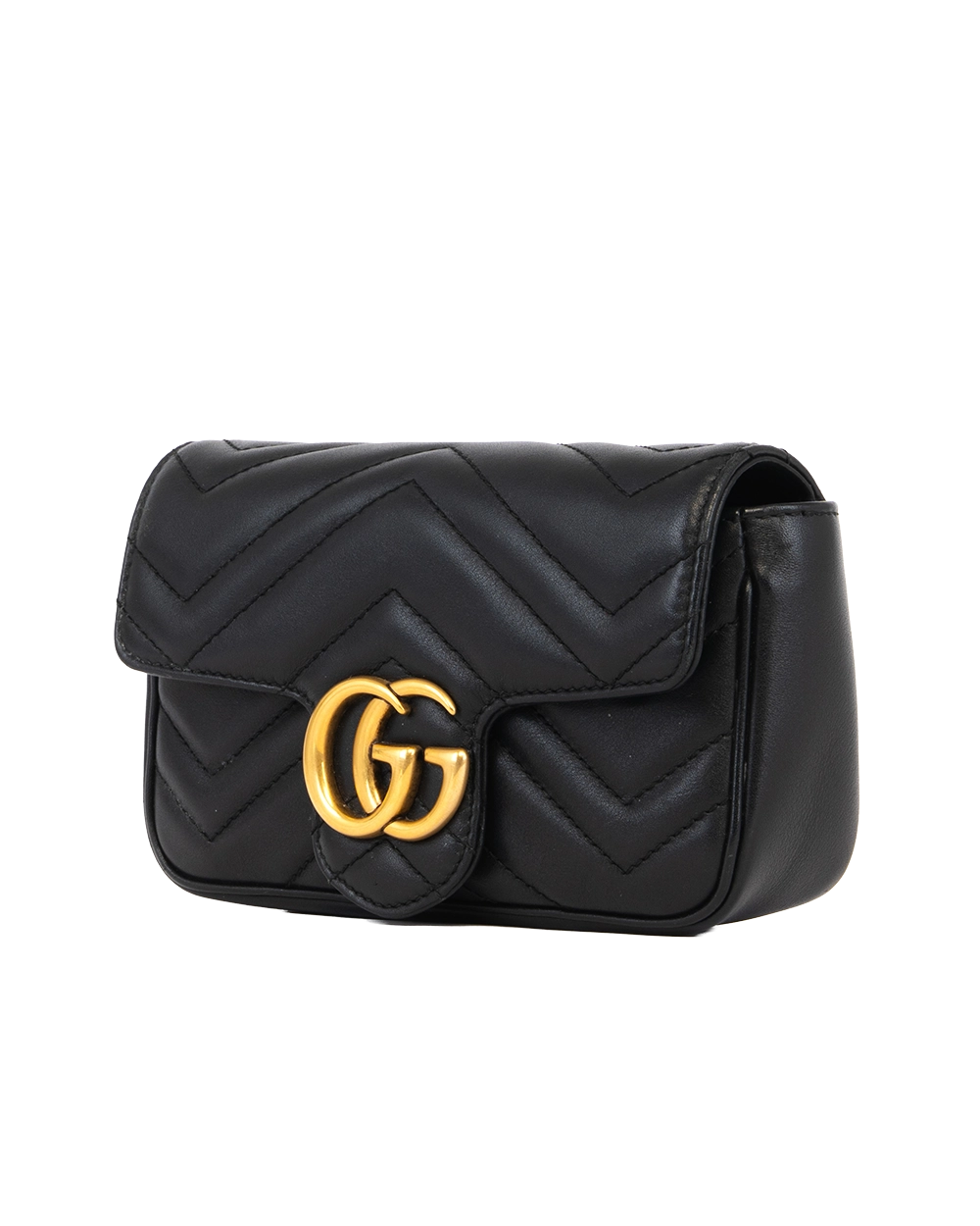 GUCCI MARMONT SUPER MINI BLACK CALF GHW 476433 0416 3228