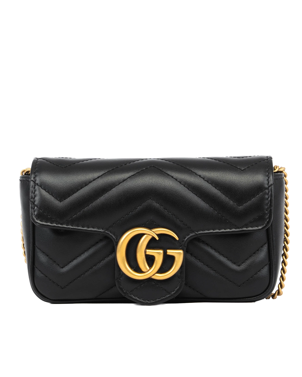 GUCCI MARMONT SUPER MINI BLACK CALF GHW 476433 493075 0229