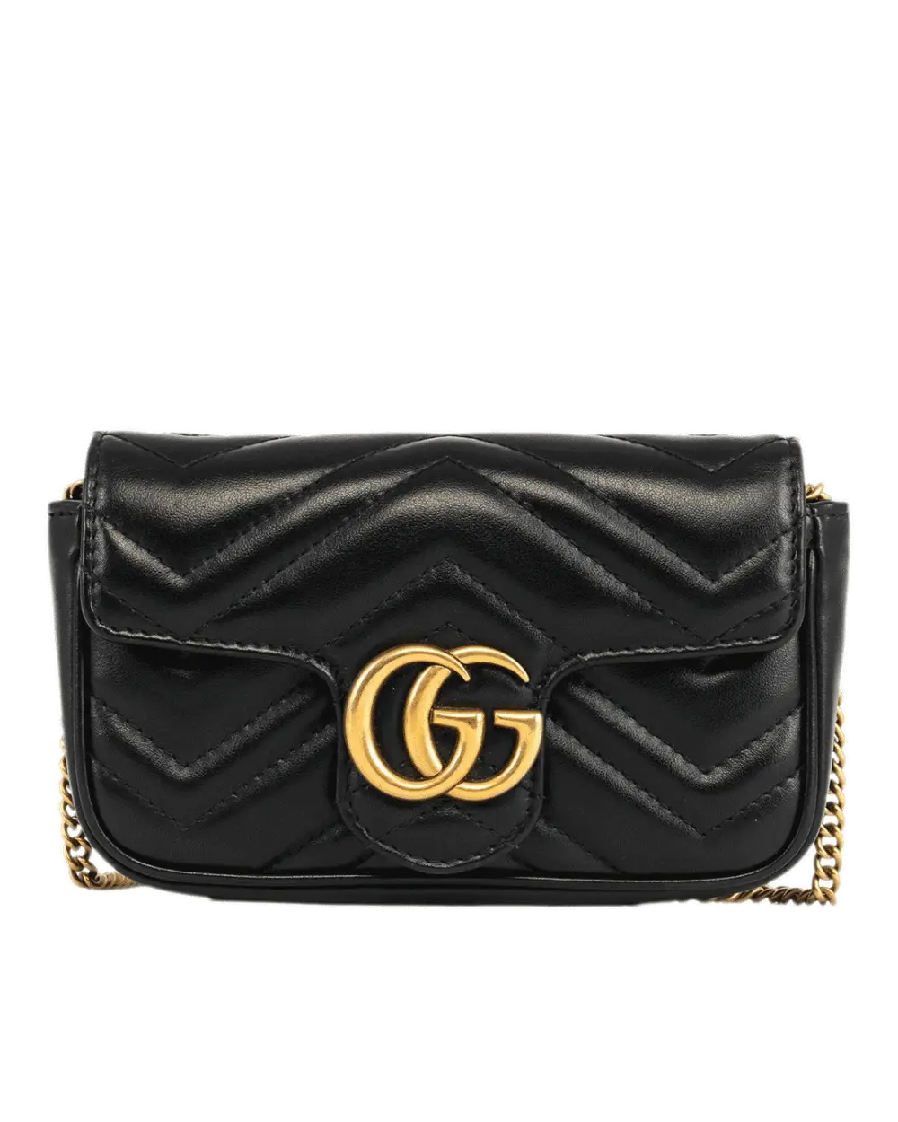 GUCCI MARMONT SUPER MINI BLACK CALF GHW 476433493075 1060