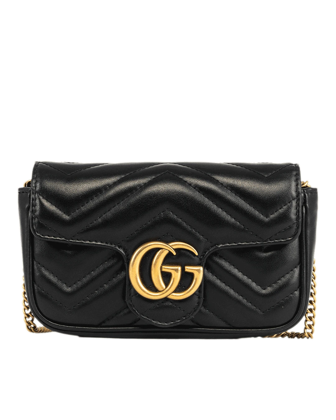 GUCCI MARMONT SUPER MINI BLACK CALF GHW 476433493075 1060