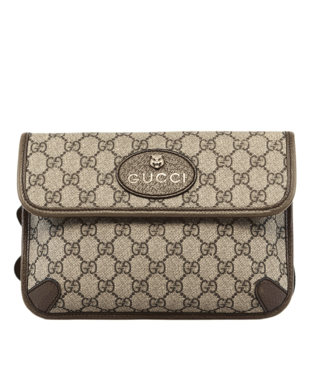 GUCCI NEO VINTAGE BELT BAG BROWN GG MONOGRAM CANVAS GHW 493930 493075 0618