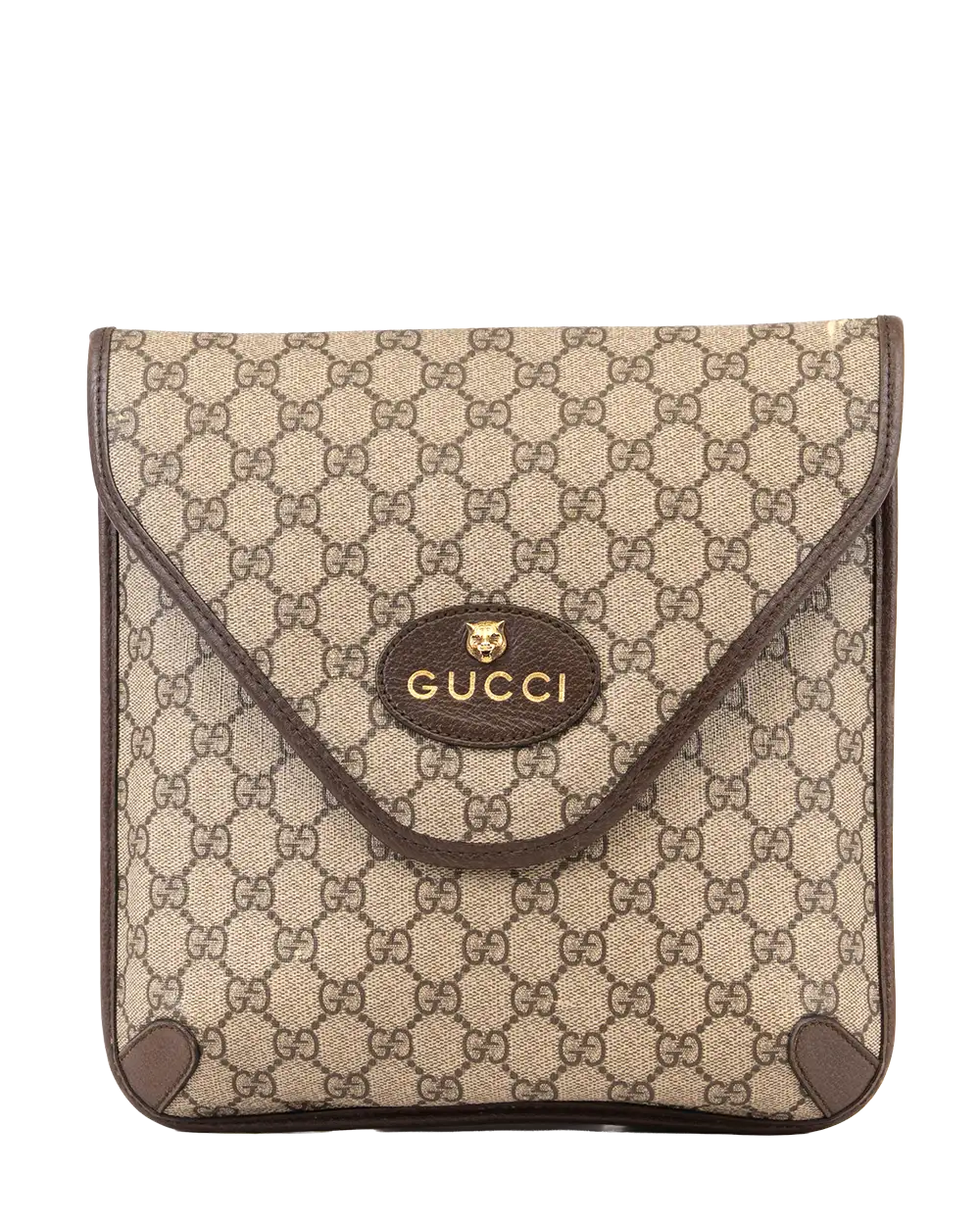 GUCCI NEO VINTAGE MESSENGER BROWN GG MONOGRAM CANVAS GHW 598604 493075 1069