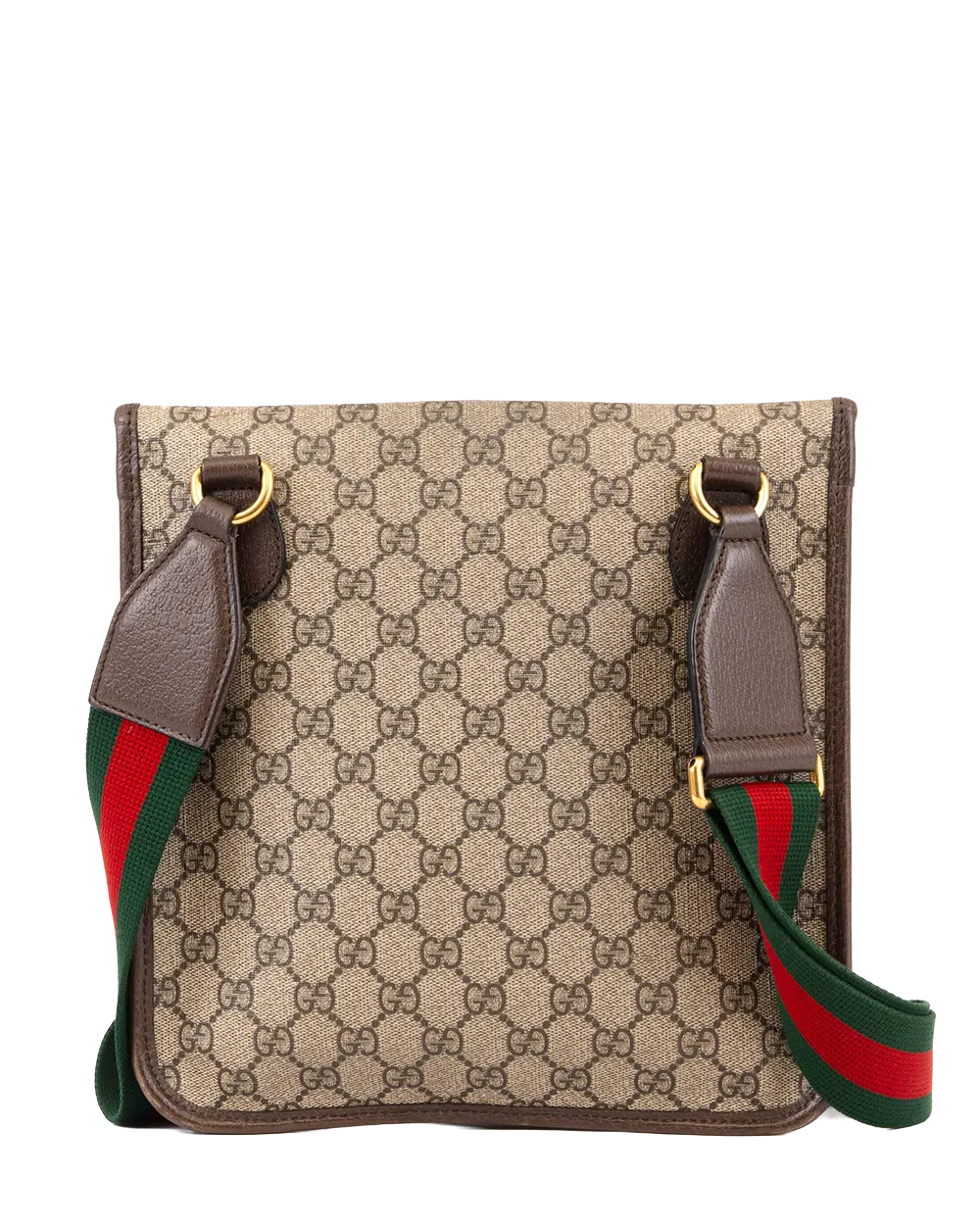 GUCCI NEO VINTAGE MESSENGER BROWN GG MONOGRAM CANVAS GHW 598604 493075 1072