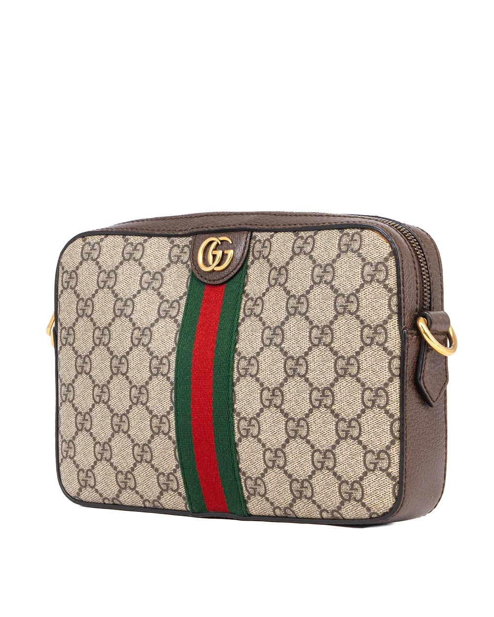 GUCCI OPHAIDIA CROSSBODY BAG SMALL BROWN GG MONOGRAM CANVAS GHW 699439525040 2155
