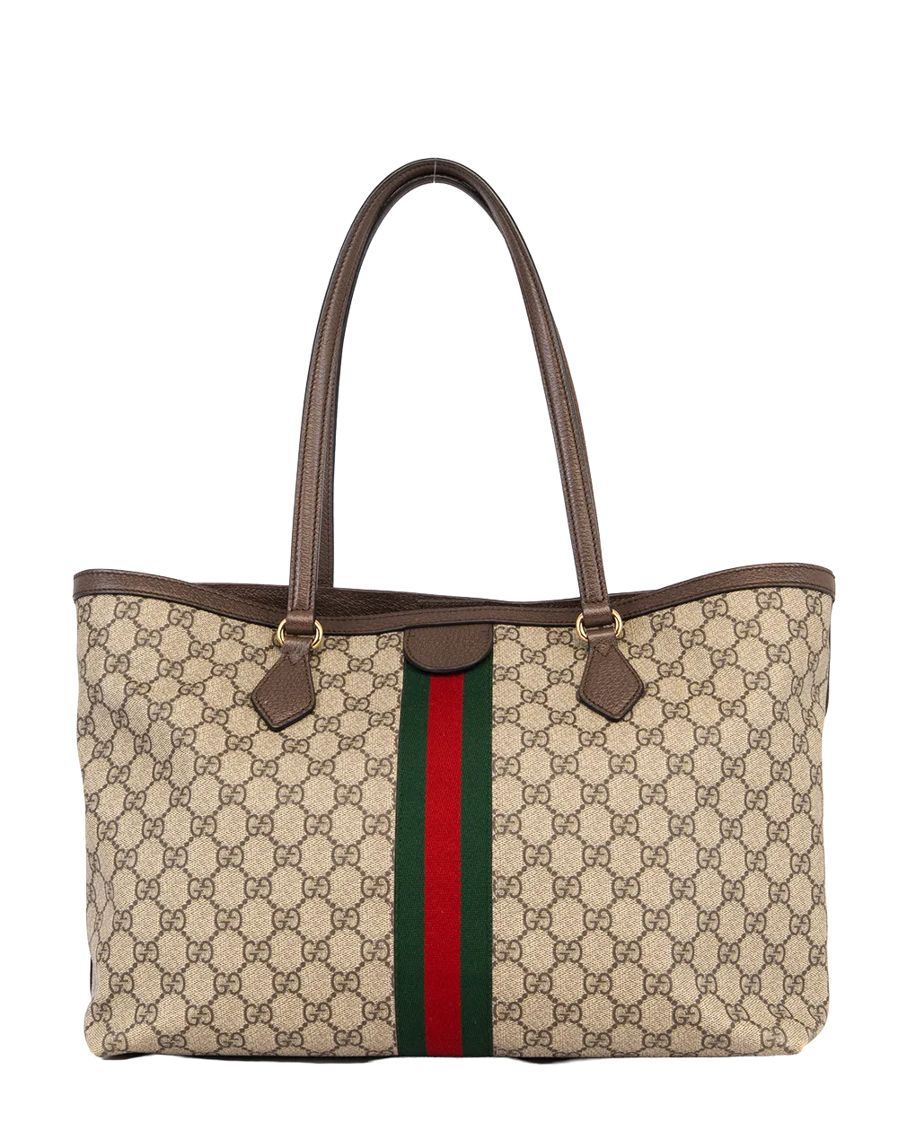 GUCCI OPHAIDIA GG TOTE MEDIUM BROWN GG MONOGRAM CANVAS GHW 631685 525040 1908