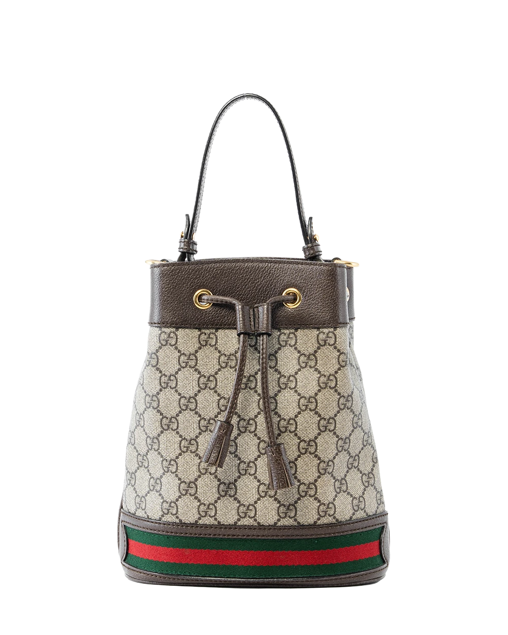 GUCCI OPHIDIA BUCKET BROWN GG MONOGRAM CANVAS GHW 550621 498879 2210