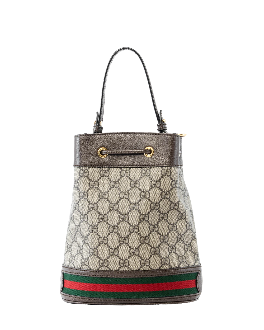 GUCCI OPHIDIA BUCKET BROWN GG MONOGRAM CANVAS GHW 550621 498879 2214