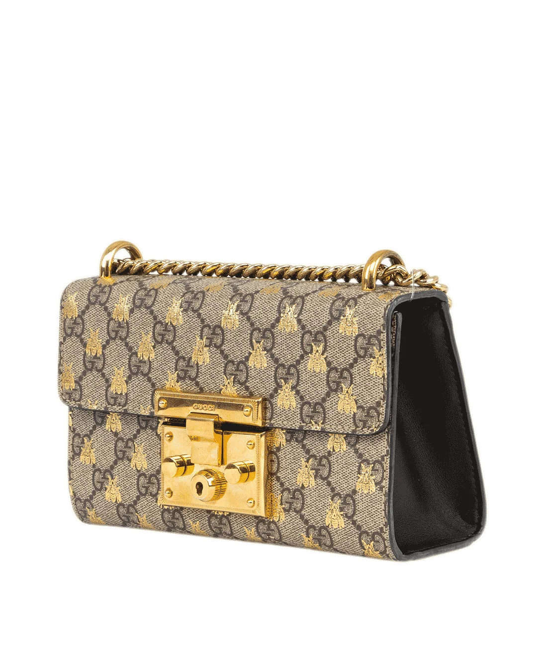 GUCCI PADLOCK BEE BROWN GG MONOGRAM CANVAS GHW 409487 562600 0197
