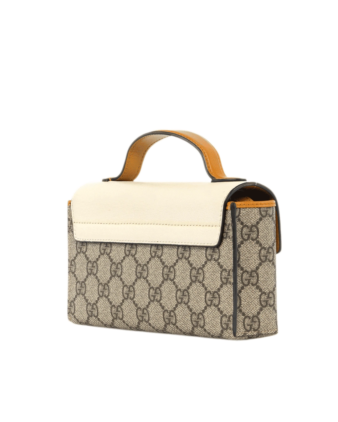 GUCCI PADLOCK MINI WHITE YELLOW GG MONOGRAM CANVAS GHW 652683 562600 2356