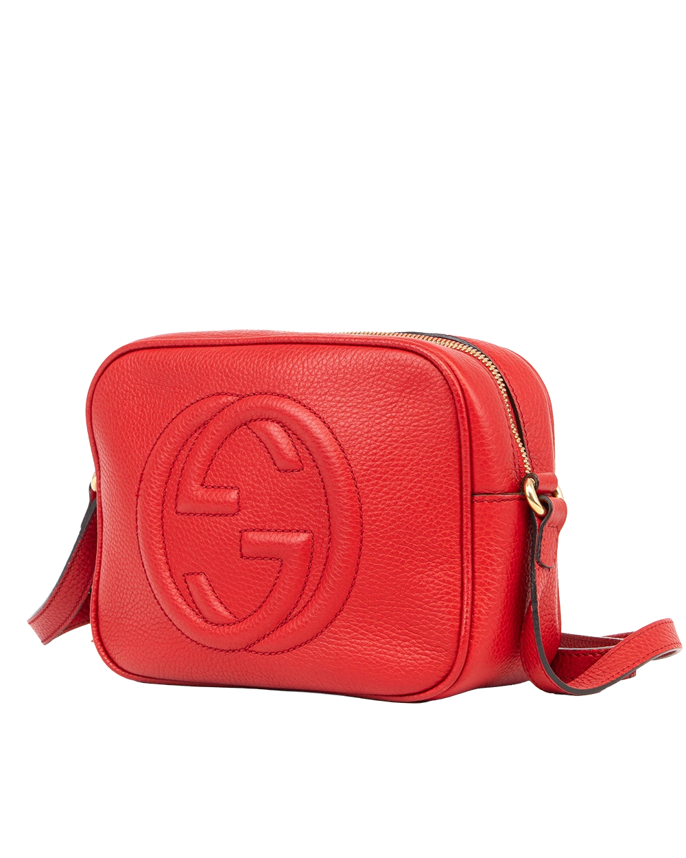 GUCCI SOHO DISCO SMALL RED CALF GHW 308364 498879 0119