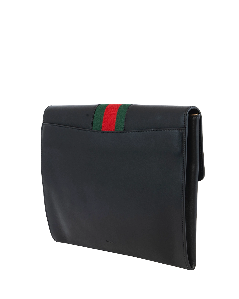 GUCCI SYLVIE CLUTCH BLACK CALF GHW 477630 520981 0683