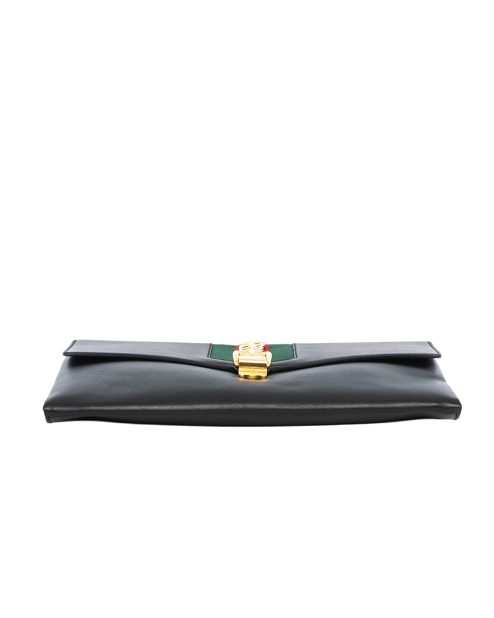 GUCCI SYLVIE CLUTCH BLACK CALF GHW 477630 520981 0685