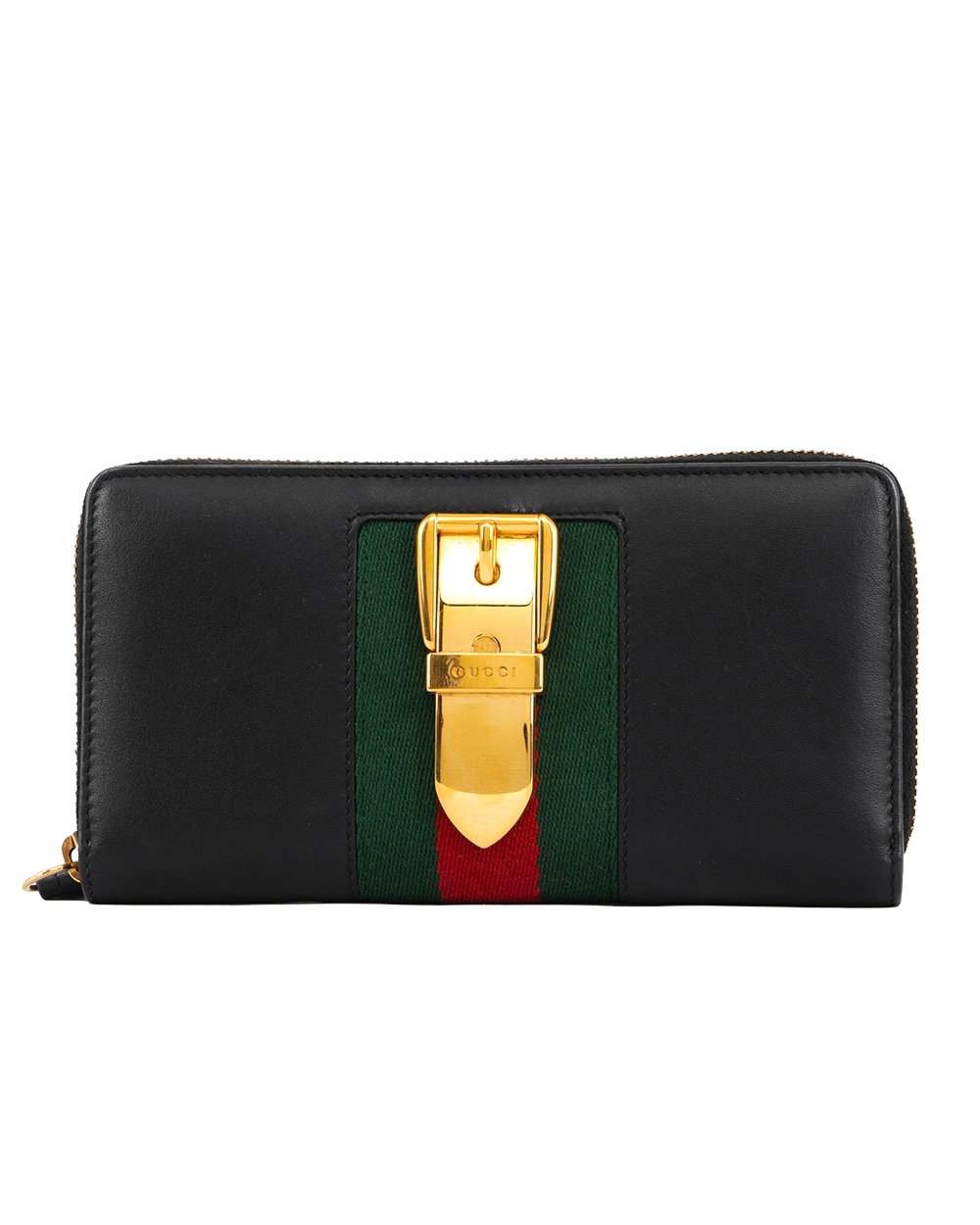 GUCCI SYLVIE LONG BLACK RED GREEN CALF GHW 3316