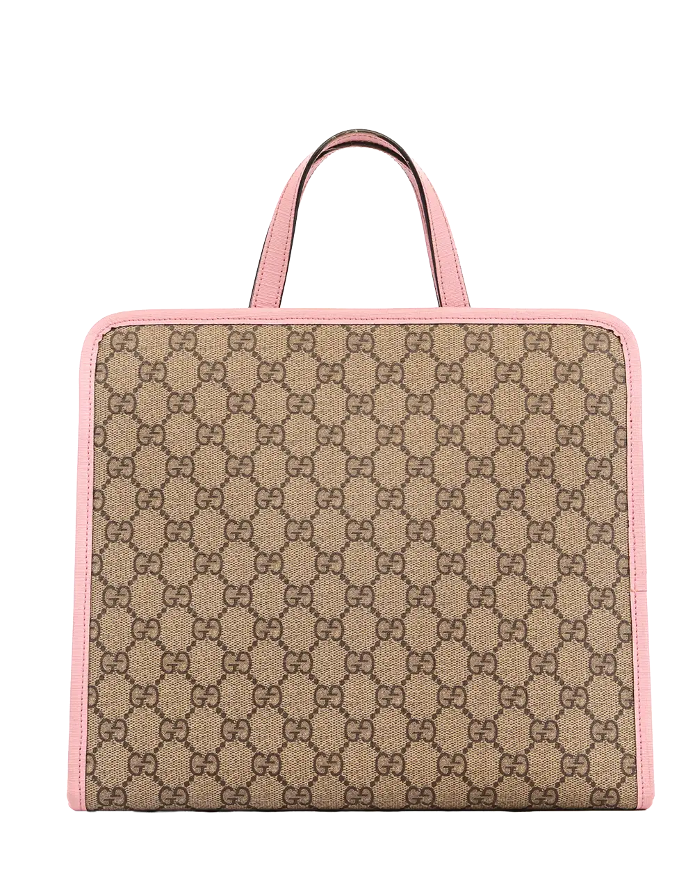 GUCCIxYUKO HIGUCHI KID TOTE BROWN PINK GG MONOGRAM CANVAS SHW 605614 213317 2819