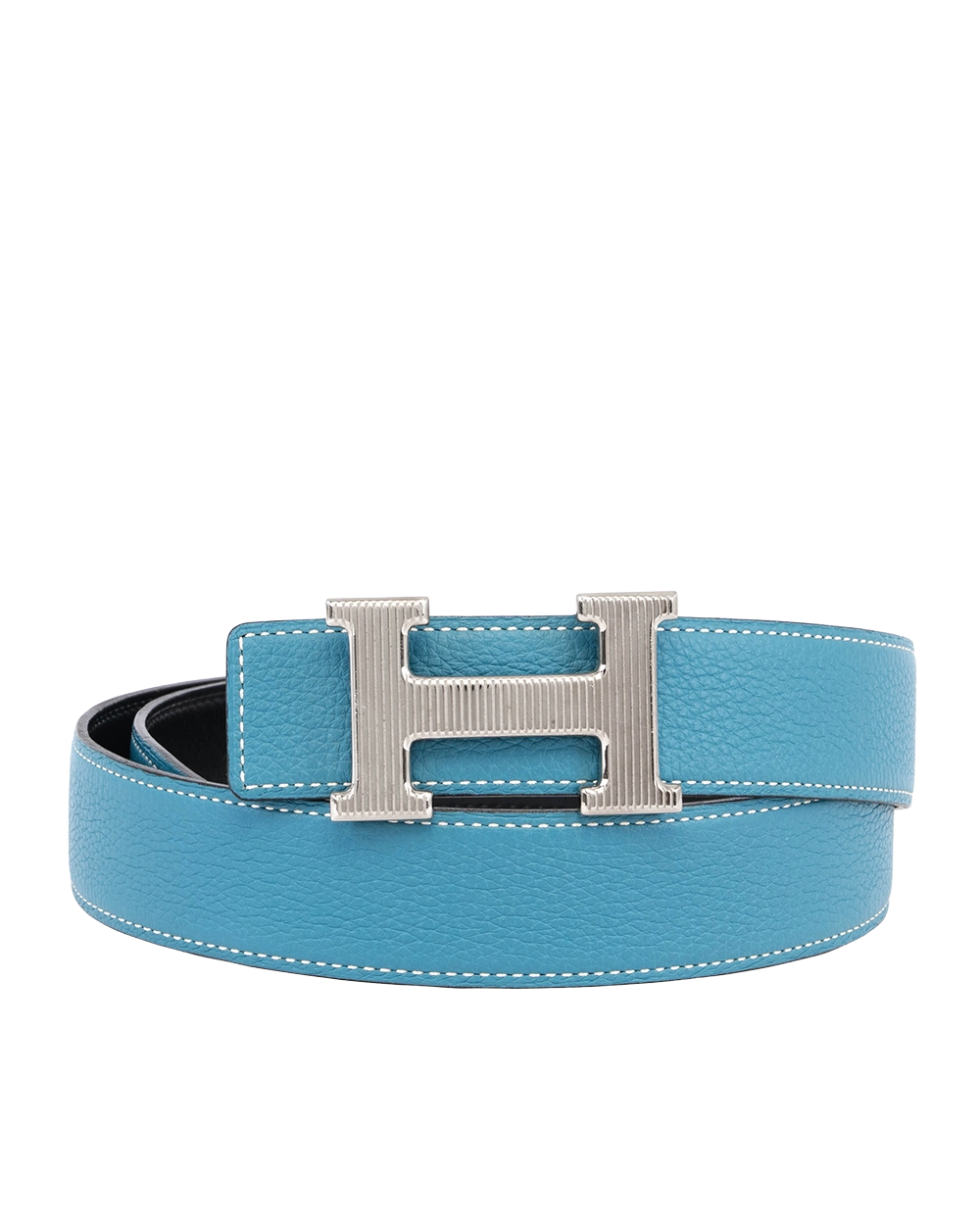 HERMES BELT 3 CM 80 BLUE JEAN TOGO SHW STAMP O 2757