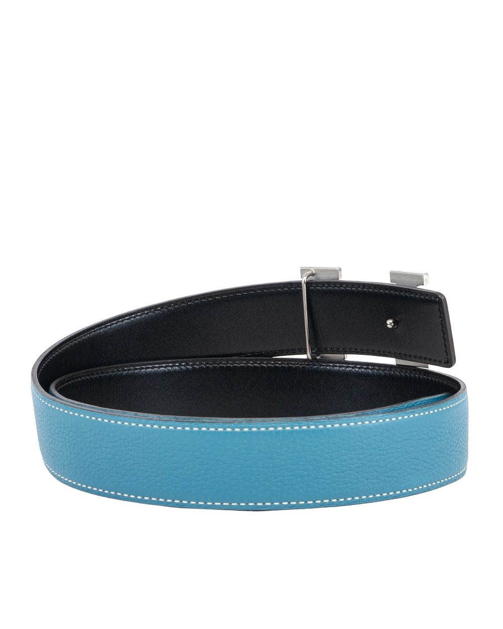HERMES BELT 3 CM 80 BLUE JEAN TOGO SHW STAMP O 2759