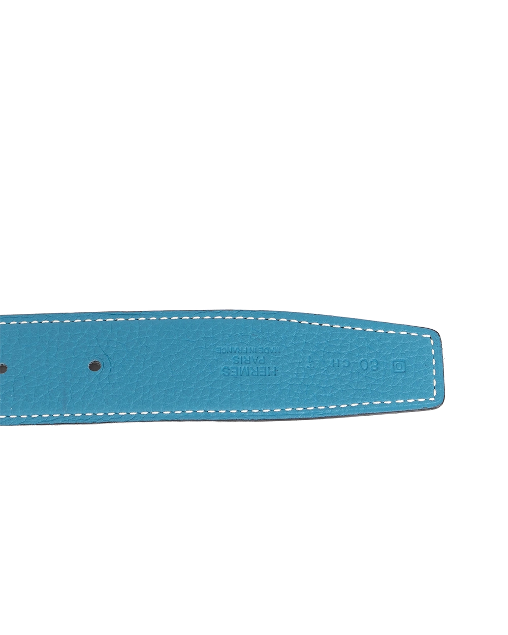 HERMES BELT 3 CM 80 BLUE JEAN TOGO SHW STAMP O 2763