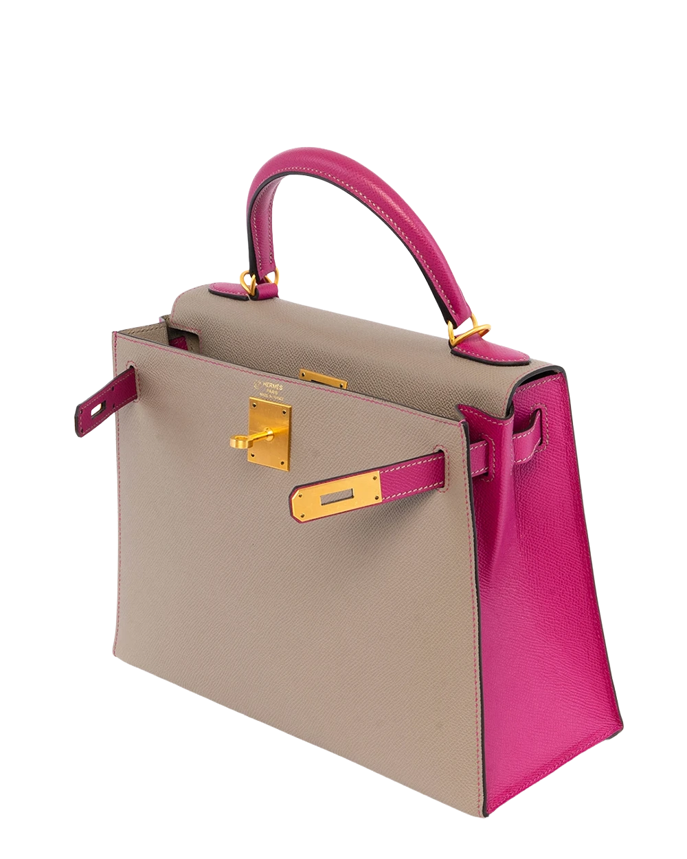 HERMES KELLY 28 ETOUPE ROSE POORPE EPSOM GHW CCT406 IU 0539