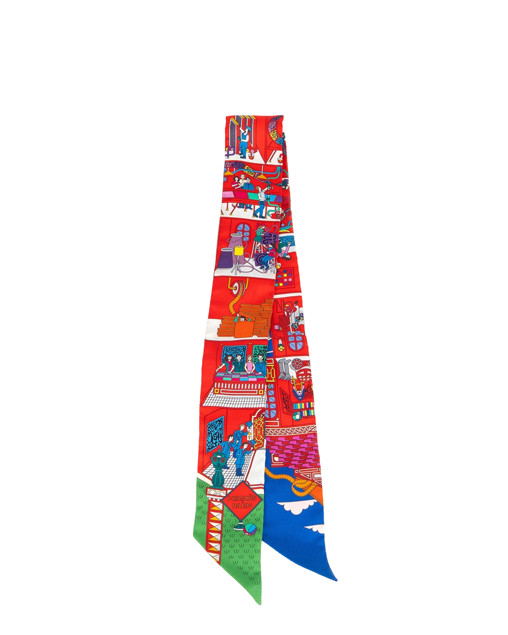 HERMES LA MAI SON DES CARRES TWILLY RED 1395