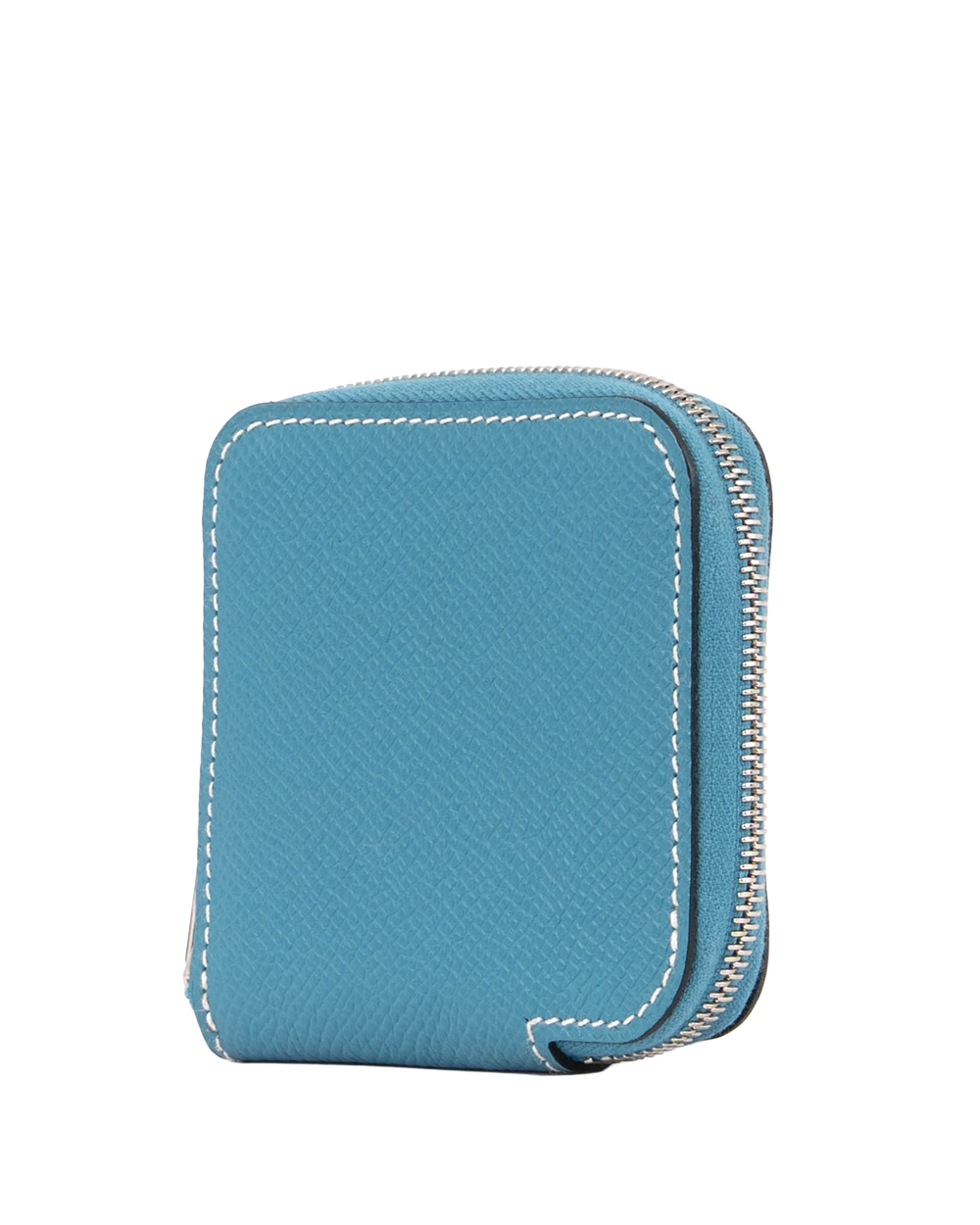 HERMES SLIK IN COMPACT WALLET SHORT BLUE JEAN SHW B TS 010 AU 0722