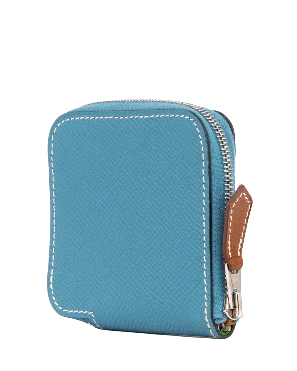 HERMES SLIK IN COMPACT WALLET SHORT BLUE JEAN SHW B TS 010 AU 0723