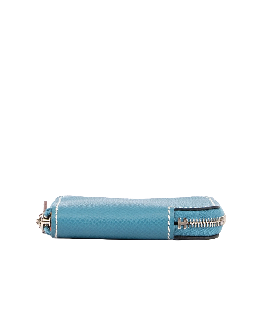 HERMES SLIK IN COMPACT WALLET SHORT BLUE JEAN SHW B TS 010 AU 0725