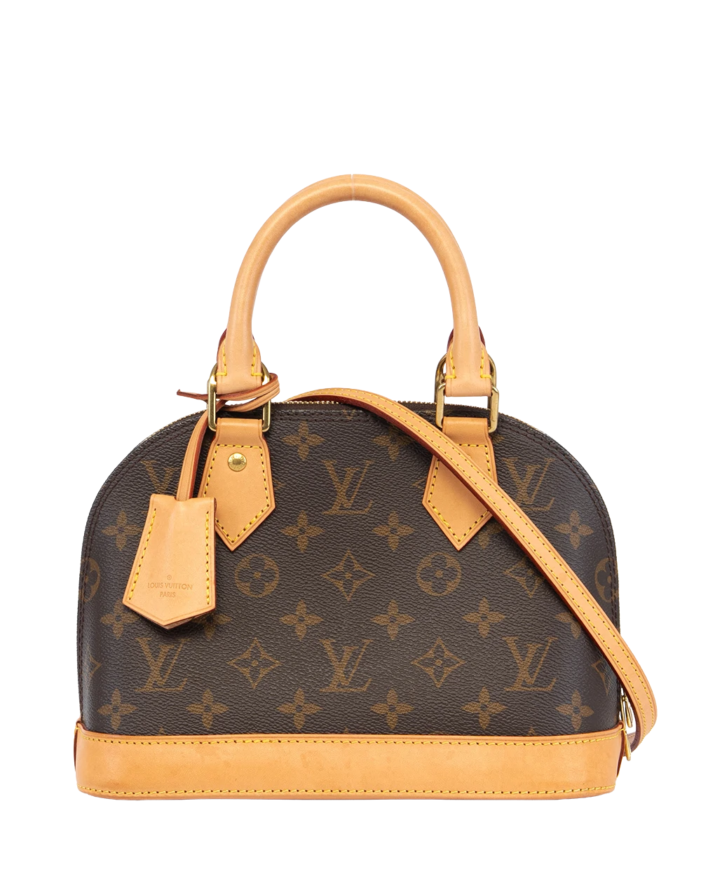 LV ALMA BB BROWN MONOGRAM CANVAS GHW MICROCHIP 0116