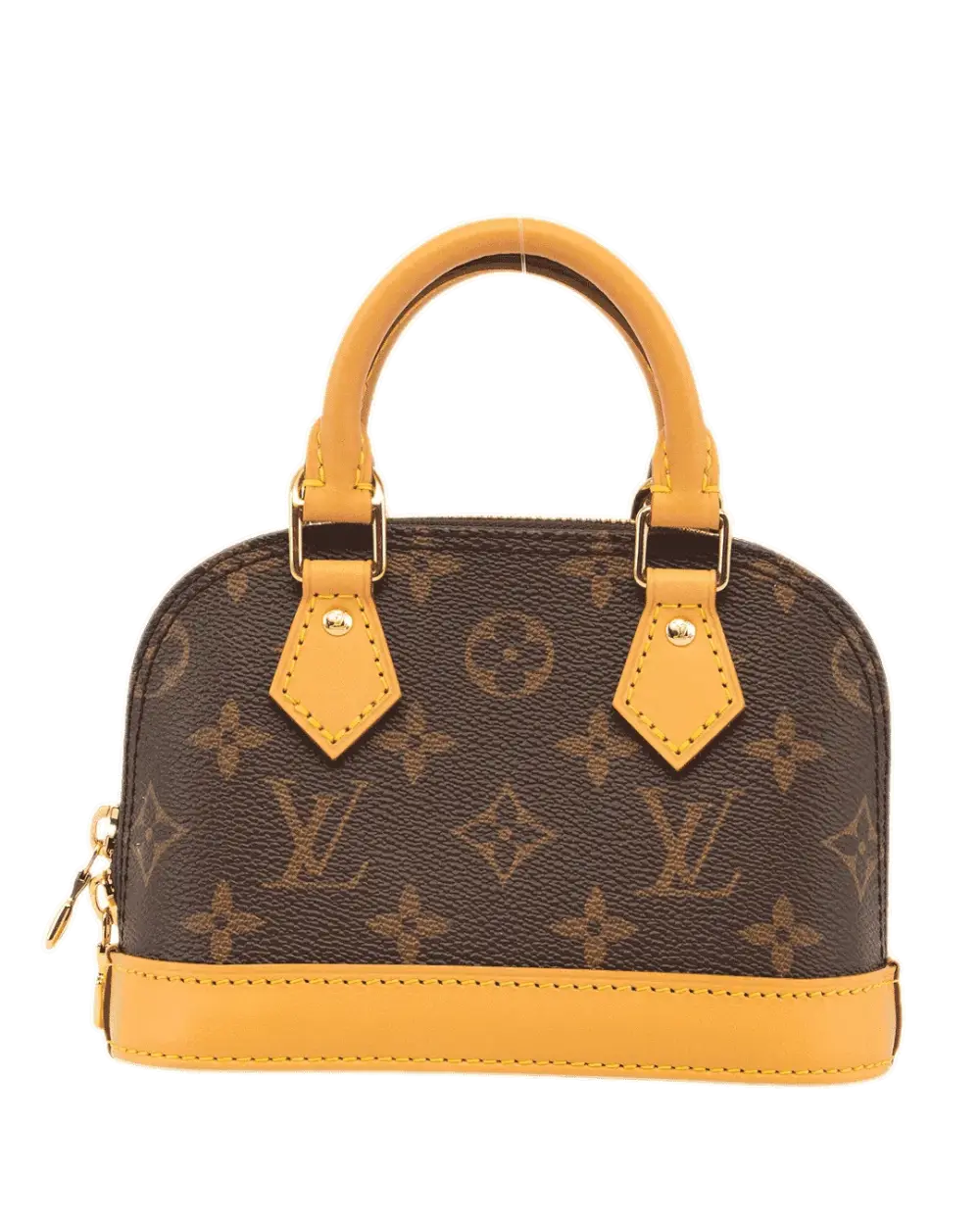 LV ALMA NANO BROWN MONOGRAM CANVAS GHW MICROCHIP 4856