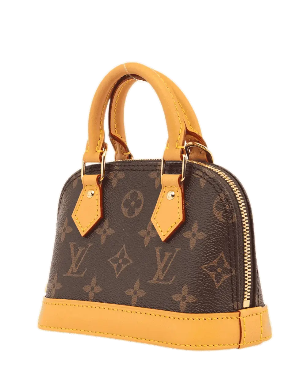 LV ALMA NANO BROWN MONOGRAM CANVAS GHW MICROCHIP 4857