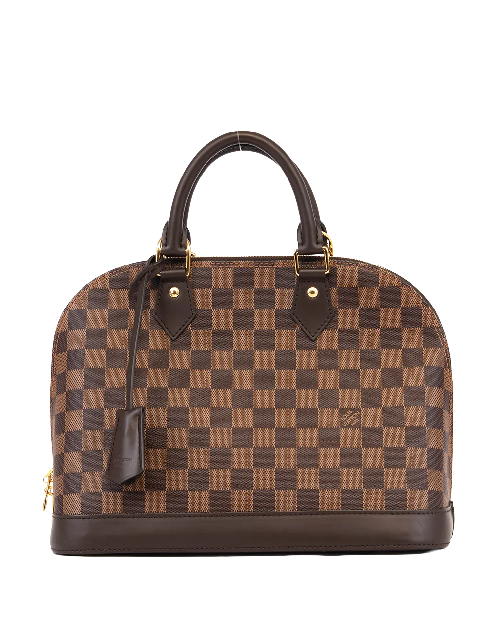 LV ALMA PM BROWN DAMIER CANVAS GHW MICROCHIP 0830