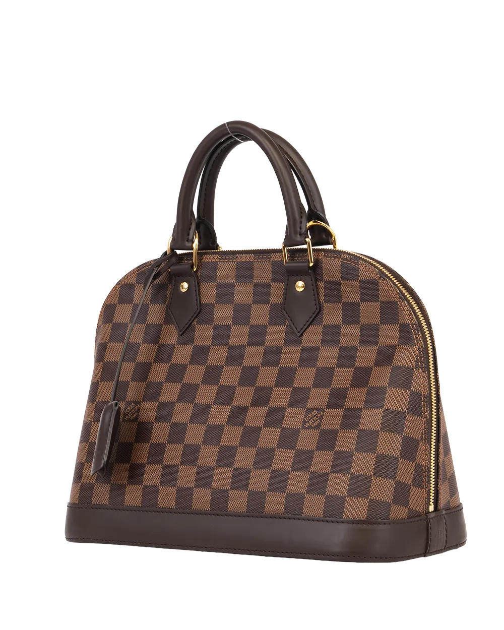LV ALMA PM BROWN DAMIER CANVAS GHW MICROCHIP 0831