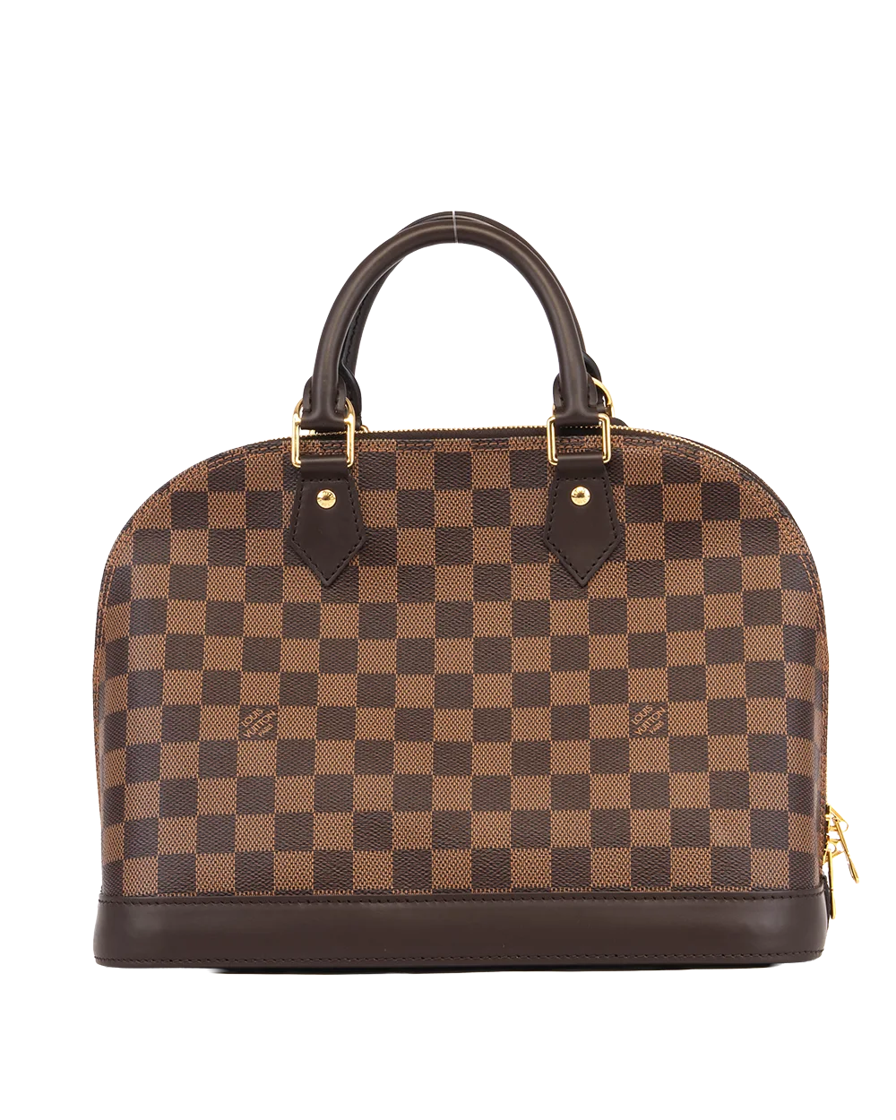 LV ALMA PM BROWN DAMIER CANVAS GHW MICROCHIP 0833